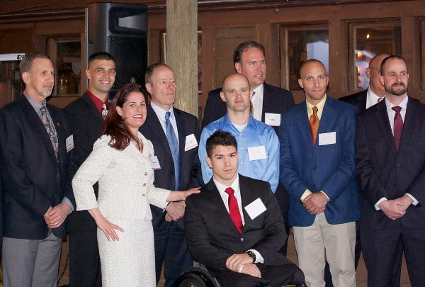 Our Distinguished Guests join Wendy Maurer, the W2CCA Founders, and the Wounded Warriors for a group shot